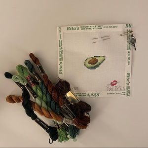 Needlepoint Starter Kit with Avocado Canvas🥑